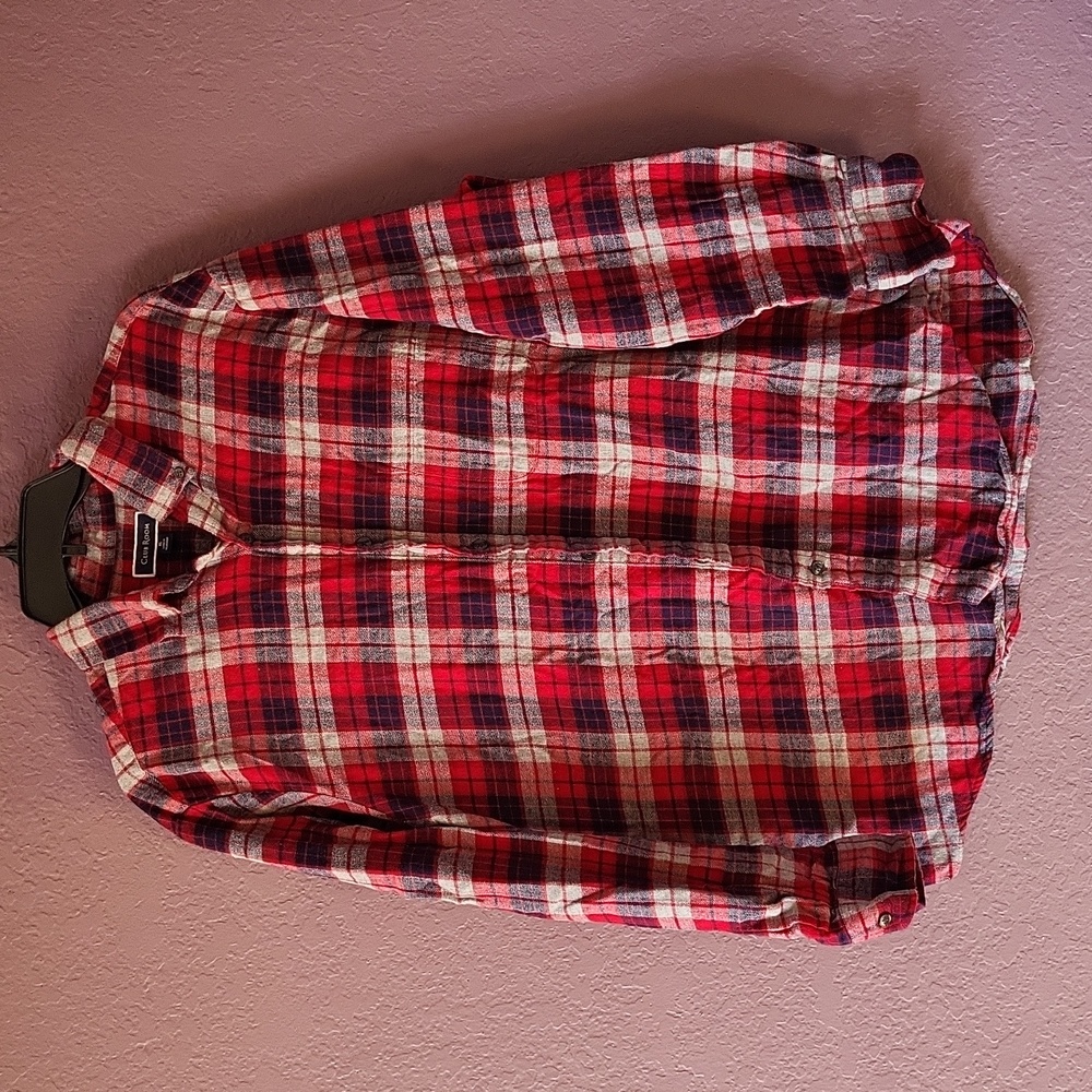 Club Room Plaid Flannel Men's Shirt